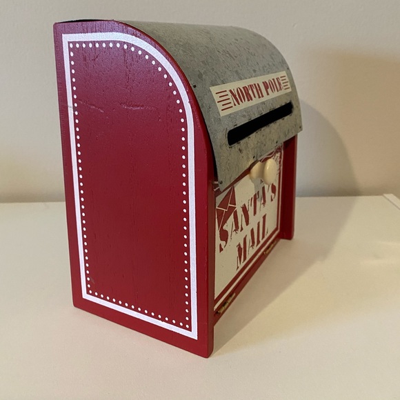 Christmas decor North Pole Santa Mailbox Red and White - Picture 4 of 6